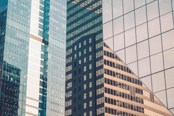 Glass tall buildings